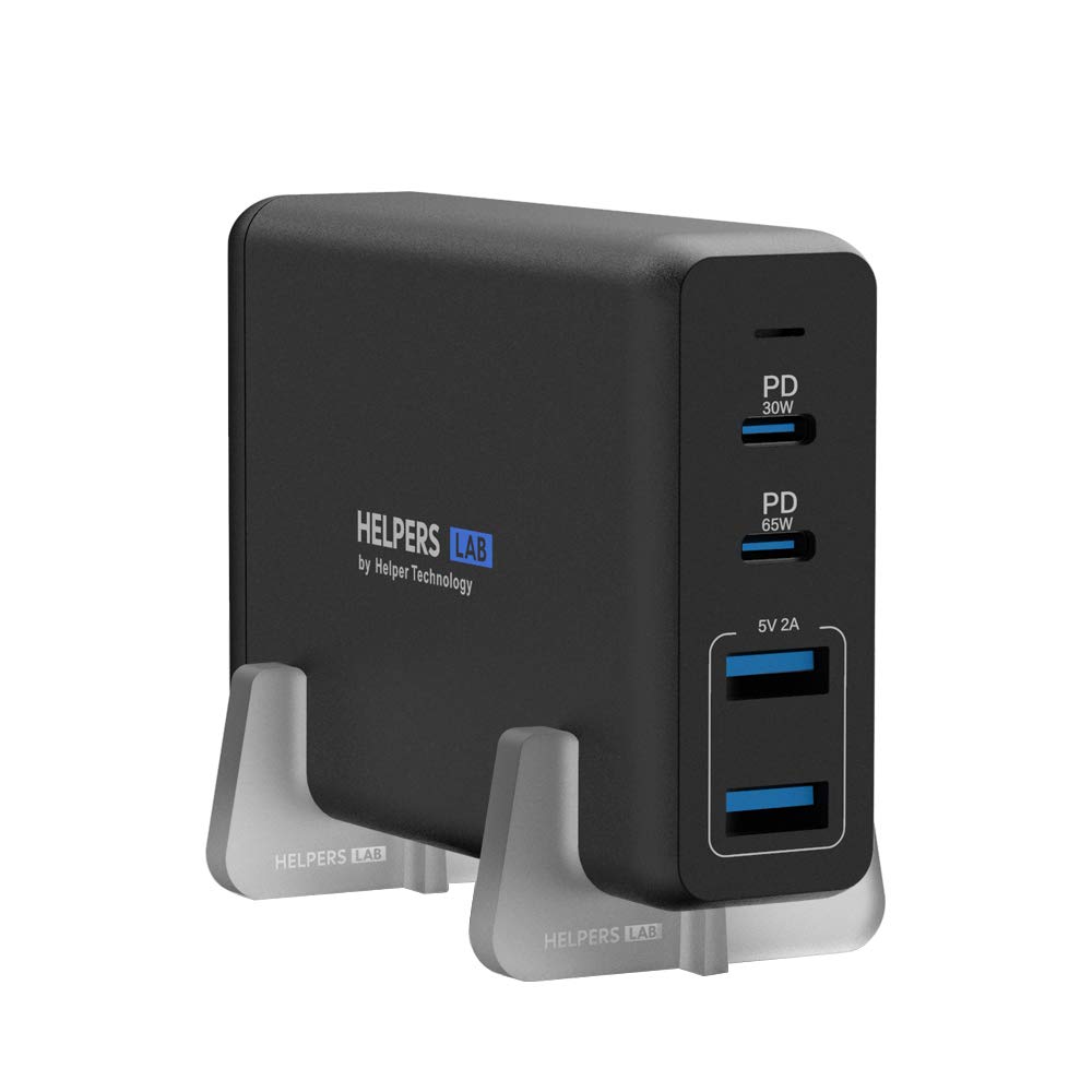 105W Dual USB Type C Travel Charger Adapter with 30W 65W USB-C PD PPS For Macbook air pro Surface Pro Go XiaoMi HP Dell XPS iPhone 12 11 pro Galaxy Note 10 and most Type-c devices