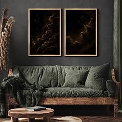 MUDECOR Framed Canvas Print Wall Art Set Golden