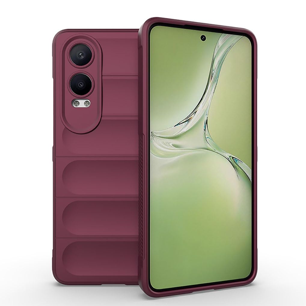 SEAHAI Case for OnePlus Nord CE 4 Lite 5G, Sturdy Shockproof Case Soft Silicone Airbag Design Rubber Cover Heavy Duty Protection Ultra Thin Cover, Dark Purple