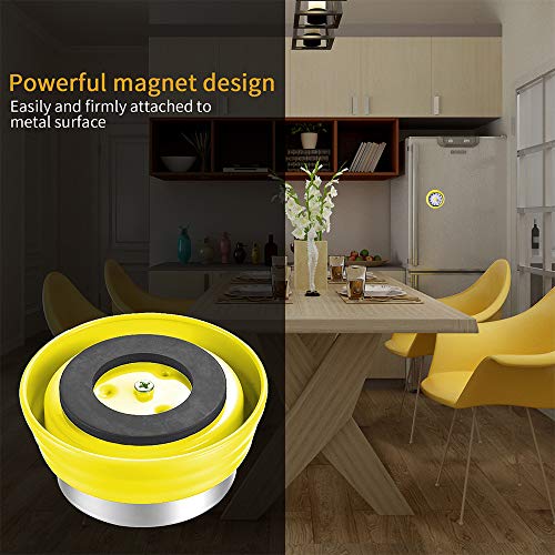 Kitchen Timer, Kitchen Countdown Cooking Timer Reminder, No Battery Required Magnetic Time Management Timer (Mechanical-Yellow)