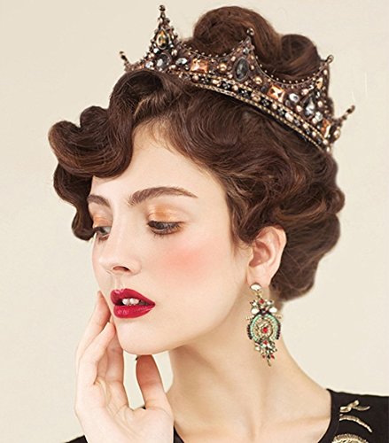 Unicra vintage baroque queen wedding crown for bride we…