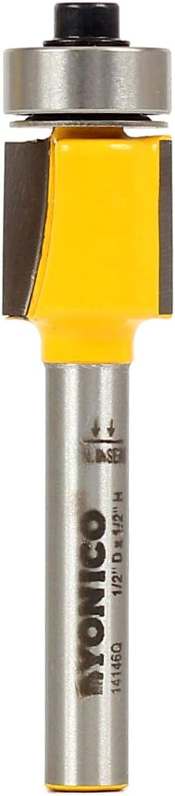 Yonico 14146q 1/2-Inch Laminate Flush Trim Router Bit 1/4-Inch Shank, 1/2" x 2 inches