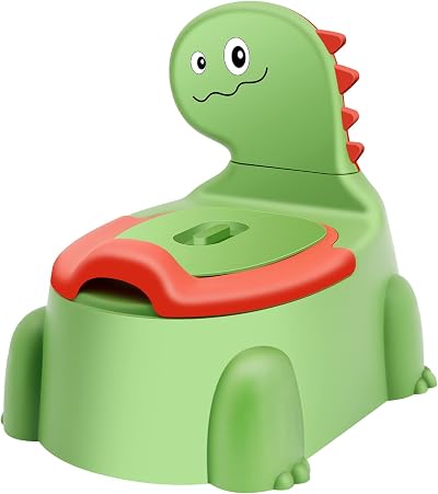 Glenmore Dinosaur Toddler Potty Chair with Lid Non Slip Base Green