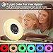 dostyle Wake Up Light Alarm Clock with Sunrise & Sunset Simulator, 6 Nature Sounds, 7 Colors Night Light, FM Radio, Touch Control - with Snooze Function for Heavy Sleepers - White