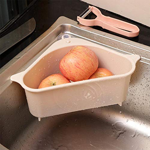 image for Mugghe Kitchen Sink Basket, Triangular Stable Multifunctional Drain Sh