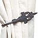 TieBacks Black Wrought Iron, Curtain Tiebacks