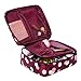 Ac.y.c White Marble Makeup Bags,Ac.y.c Cosmetic Display Cases Waterproof Travel Cases Portable Makeup Bags Makeup Organizers (Wine Red Daisy)