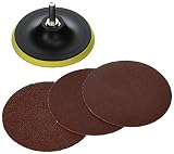 TruePower Hook & Loop Mount Drill Pad with 5 inch Sanding Disc and 3/8" Shaft and 1/2" Arbor Thread