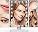 Lighted Makeup Mirror with 22 LEDs - Vanity Mirror with Lights - 10X/3X/2X Magnification and Touch Screen - 180 Degree Rotation - Cosmetic Make Up Trifold Table Light Up Mirrors for Travel (White)