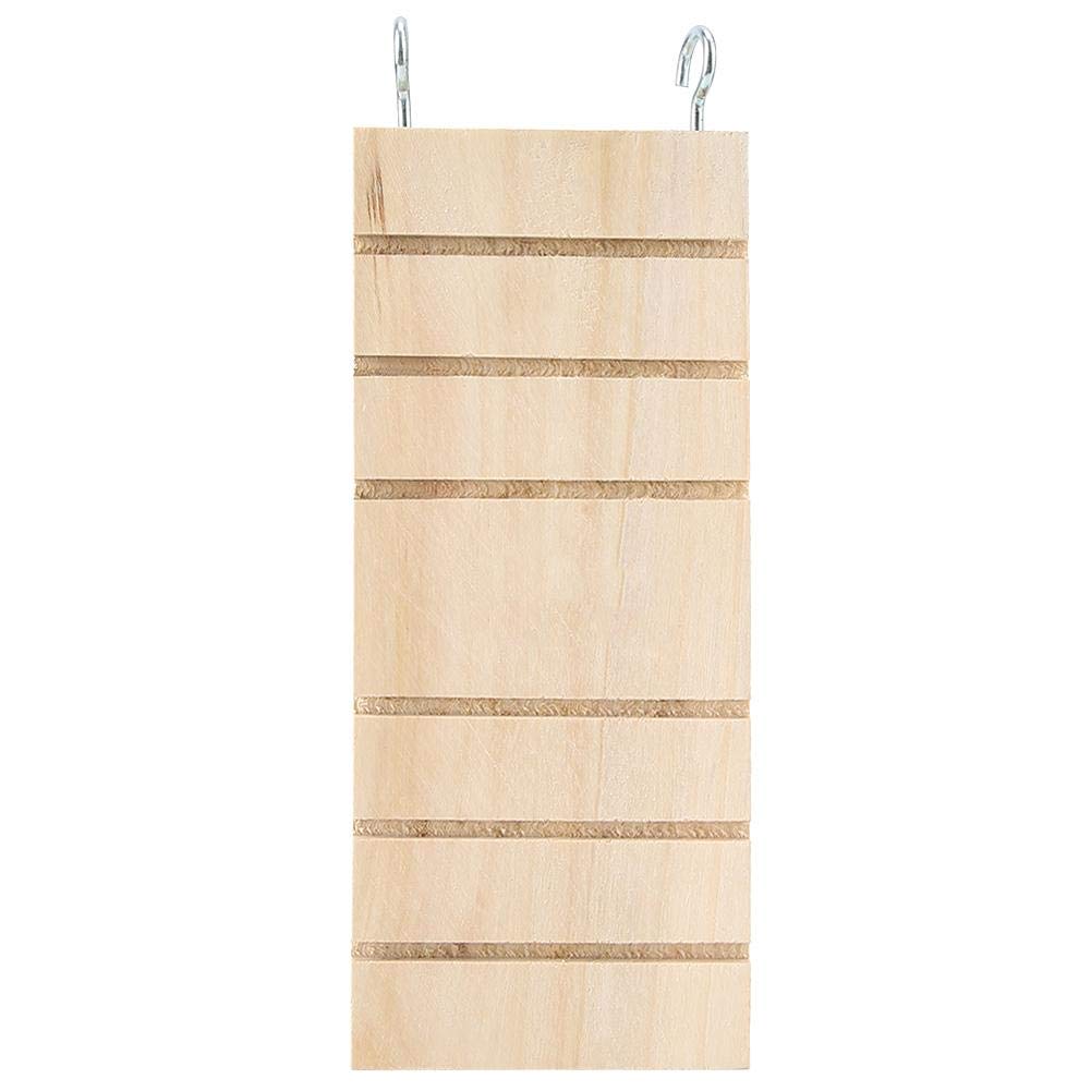 Pet Wooden Ladder Hamster Bird Stand Platform Toy,Golden Bears Cage Wood Bridge Install in Platform Perch for Syrian Hamster Hedgehog Gerbils Chinchillas Squirrels Guinea Pigs