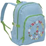Peace & Love Large Blue Backpack