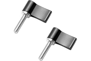 SEIWEI 2PCS Adjustable Locking Spanner Screw 25mm Male Threading Rotating Knob Thumb Screws with Single Wing Aluminum Alloy (M5, Black)