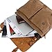 Lifewit Men Briefcase Leather Canvas Laptop Satchel Messenger Work Bag Fit up to 14-inch, Coffee