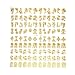 Binmer(TM) Nail Sticker Metal Retro Hollow Totem Gold Silver Nail Sticker