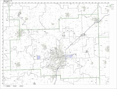 Allen County Ohio Map Allen County, Ohio Oh Zip Code Map Not Laminated: Amazon.com: Office  Products