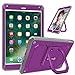 Fintie Case for iPad 6th / 5th Generation (2018/2017), iPad Air 2 / Air 1 (9.7 Inch) - [Tuatara Magic Ring] 360 Degree Rotating Grip Stand Shockproof Rugged Cover with Screen Protector, Purple