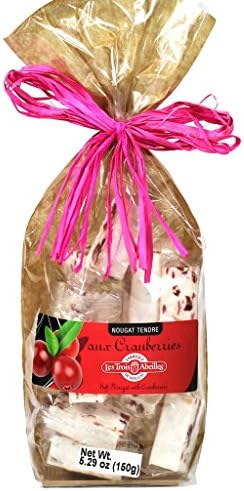 Les Trois Abeilles - Soft Nougat with Cranberries, 150g Bag