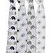 Bacati - 4 Pack Elephant Baby Swaddle Blanket Boys Swaddle Wrap Soft Breathable Cotton Muslin Swaddle Blankets Receiving Blanket for Boys, Large 45 x 45 inches (Elephants Blue/Grey)
