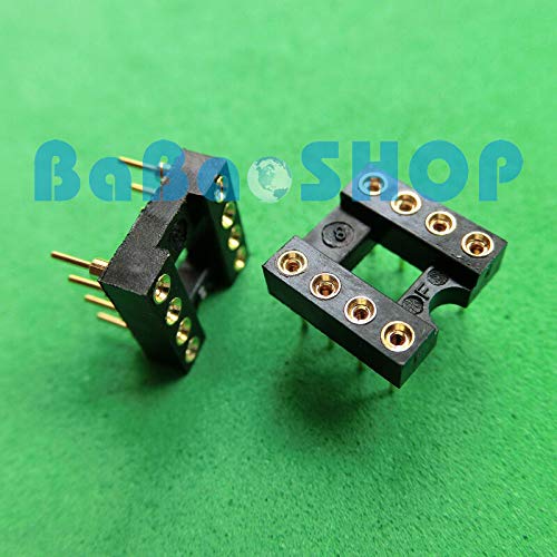 FidgetKute 12pcs New 8 Pin Gold-Plated Socket for OP-AMP DIP8 Show One Size