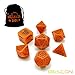 Bescon Glowing Halloween Polyhedral Dice 7pcs Set, Luminous Halloween RPG Dice Set, Glow in Dark Halloween DND Game Dice