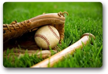 Baseball pattern,cool baseball art Entrance Mat,Indoor/Outdoor Doormat,Door Mats 23.6''(L) x 15.7''(W)