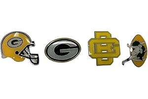 PSG NFL Green Bay Packers Sports Team Logo 4 Pin Set Franchise Timeline Collectible Throwback