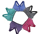 B.BANG Women High Impact Sports Bra Padded Zipped Seamless