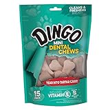 Dingo Mini Dental Chews for Total Care, 15-Pack (P-26018), 4.76 ounce.