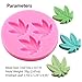 Mujiang Marijuana Leaf Silicone Jello Candy Chocolate Molds with 1 Pink Dropper