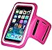 i2 Gear Running & Exercise Armband Compatible with iPhone SE and iPhone 6 6S - Reflective Arm Band with Key Holder (Hot Pink)