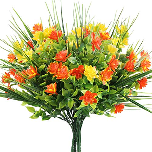 Rinlong Artificial UV Resistant Flowers Outdoor Fake Plants Greenery