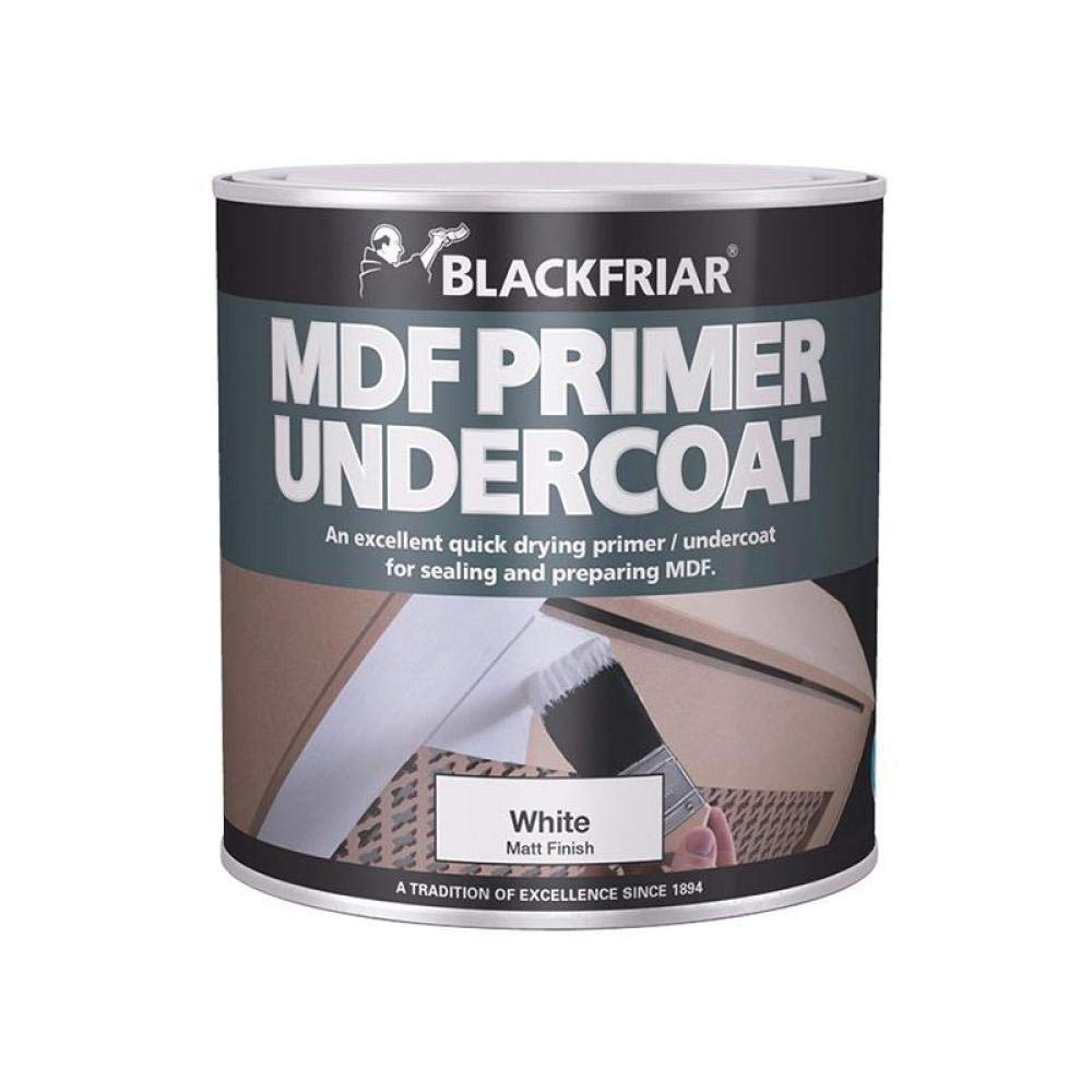 Blackfriar BKFMDFP1L Quick Drying MDF Acrylic Primer Undercoat, 1 Litre