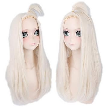 Amazon Com Hoolaza Off White Long Straight Wig 80cm Fairy Tail