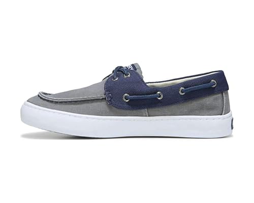 sperry grey canvas boat shoes