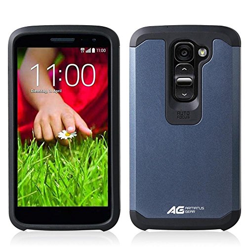 LG G2 mini Case - Armatus Gear (TM) Slim Hybrid Armor Case Dual Layer Shockproof Phone Cover For LG G2 Mini D620 - Navy