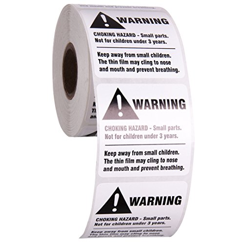 Warning Choking Hazard Stickers by Kenco 2