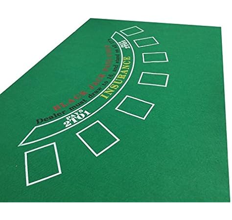 tapete Verde de Blackjack para Casino (Fieltro): Amazon.es: Juguetes y juegos