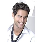 Kaneles Mens Wig Short Drak Brown Wigs Layered Natural Cosplay Party Costume Hair Full Wig for Male Guy