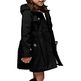 Betusline Girl's Single Breasted Trench Coat Dress Coat Outerwear, 2-14 Years
