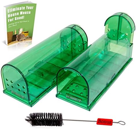 Active Seasons HUMANE MOUSE TRAP REALLY WORKS! - Effective &amp; Consistent - Capture Mice - Safe For Children &amp; Pets - Mousetrap That's Easy to Clean, Bait &amp; Release - Rodents Are Unharmed - (2 Pack)