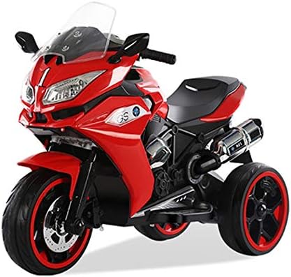 Lihgfw 子供の電動バイク 電動三輪車赤ちゃんの大型おもちゃの車ベビーカー3 9歳の男の子と女の子のための適切な人々が座ることができる充電 Color 赤