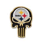 Steelers Punisher Skull Embroidered Patch - Iron On