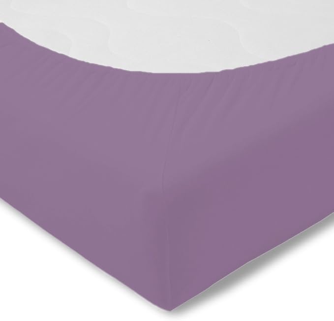 Kneer Easy Stretch Jersey Fitted Sheet Colour 62 Lilac; Size 90 x 190