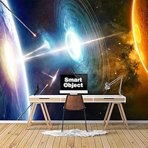 Wall Murals for Bedroom Great Universe Giant Planets Removable Wallpaper Peel and Stick Wall Stickers - 66x96 inches