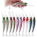 Sougayilang Hard Fishing Lures Deep Diving Minnow Bass Crankbaits with Large Fish Tongue,Treble Hook Life-Like Swimming Trout Fishing Tackle for Bass Fishing Pack of 10PCS