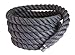 Ravenox Fms Natural Twisted Cotton Rope | (Black)(1/2 Inch x 10 Feet) | Made in The USA | Strong Triple-Strand Rope for Sports, Decor, Pet Toys, Crafts, Macrame & Indoor Outdoor Use