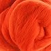 Extra Fine Merino Roving One Ounce Assorted Yellow, Orange, and Red Colors for Felting (Orange)