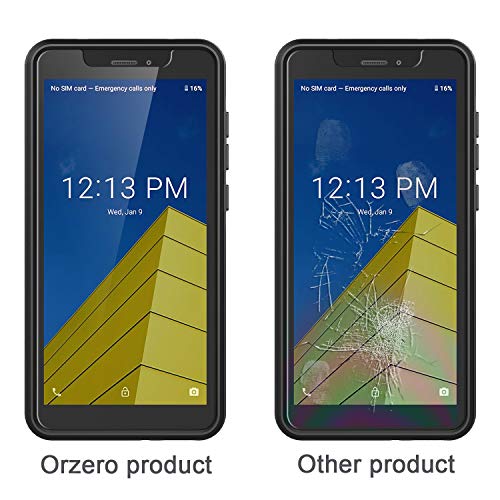 (3 Pack) Orzero Compatible for Cricket Icon Smartphone Tempered Glass Screen Protector, 9 Hardness HD Anti-Scratch Bubble-Free (Lifetime Replacement)