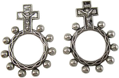 Free FedEx Shipping 100pcs of Religious Anello Preghiera Finger Decade Rosary Ring