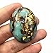 40x30mm Oval Cabochon CAB Flatback Semi-precious Gemstone Ring Face (Amazonite & Copper)
